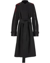 Ferragamo - Ferragamo High-Neck Belted Waist Coat - Lyst