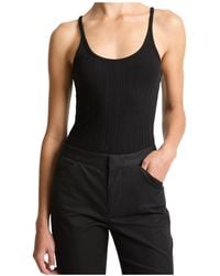 Vince - Variegated-Rib Cotton-Blend Tank - Lyst