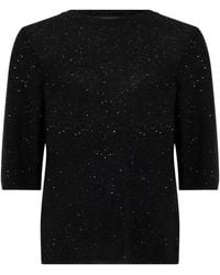 Fabiana Filippi - Sparkle Three-Quarter Sleeve Top - Lyst