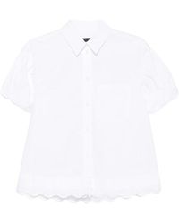 Simone Rocha - Scalloped-Hem Puff-Sleeve Shirt - Lyst