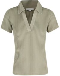 Vince - Ribbed Collared T-Shirt - Lyst