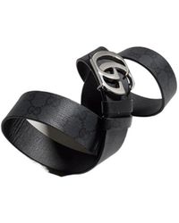 Gucci - Logo Plaque Monogrammed Belt - Lyst