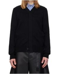Sacai - Cashmere Blend Knit Cardigan - Lyst