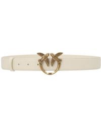 Pinko - Love Berry Logo-Plaque Leather Belt - Lyst