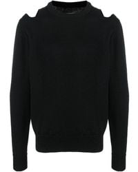 Jil Sander - Cut-Out Detailed Crewneck Jumper - Lyst