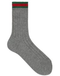 Gucci - Children's Web Rib Stitch Cotton Socks - Lyst