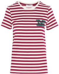 Max Mara - Logo Striped T-Shirt - Lyst