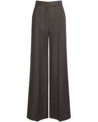 Max Mara - Pressed-Crease Wide-Leg Trousers - Lyst
