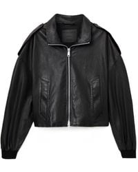 AllSaints - Lowden Leather Jacket - Lyst
