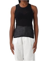 Soeur - Round Neck Semi-Transparent Vest - Lyst