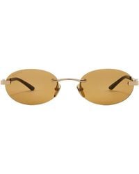 Gucci - Eyewear Oval Frame Sunglasses - Lyst