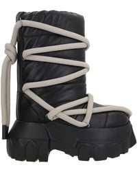 Rick Owens - Quilted Padded Leather Lace-Up Boots - Lyst