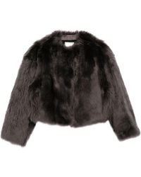 Tagliatore - Long-Sleeve Shearling Jacket - Lyst