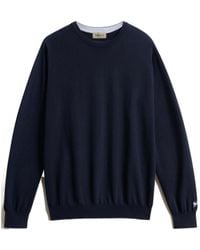 Woolrich - Logo Embroidered Crewneck Jumper - Lyst