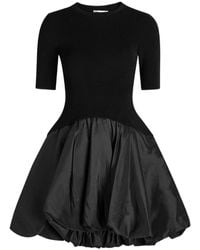 Jonathan Simkhai - Kenny Ribbed-Knit And Shell Mini Dress - Lyst