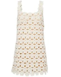 STAUD - Hoya Floral Crochet Cotton Minidress - Lyst