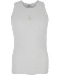 McQueen - Top With Upside Down Skull Embroidery On The Front - Lyst