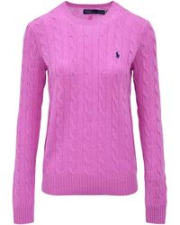 Polo Ralph Lauren - Aubergine Wool Blend Sweater - Lyst