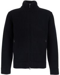 Kangra Cashmere - Long-Sleeve Zip-Up Cardigan - Lyst