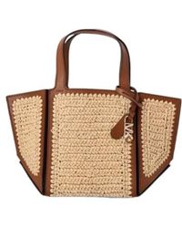 Michael Kors Jordi Small Hand-Crocheted And Leather Tote Bag
