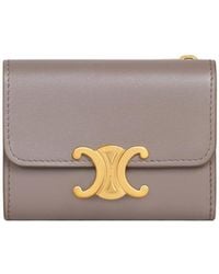 Celine - Compact Wallet Triomphe - Lyst