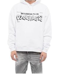 DSquared² - Logo-Print Long-Sleeve Hoodie - Lyst