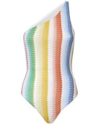 Missoni - One-Shoulder One-Piece Swimsuit With Dégradé Zigzag Pattern - Lyst