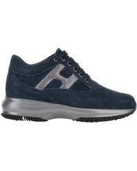 Hogan - Interactive Round Toe Lace-Up Sneakers - Lyst