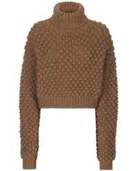 Dolce & Gabbana - Hazelnut-Stitch Turtle-Neck Sweater - Lyst