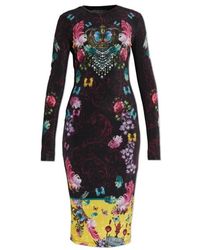 Versace Jeans Couture - Couture Patterned Midi Dress - Lyst
