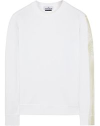 Stone Island - Logo Printed Crewneck Sweatshirt - Lyst