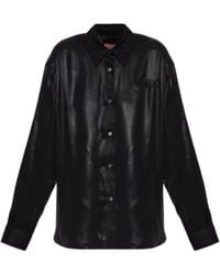 DIESEL - C-Simplier Buttoned Logo Shirt - Lyst