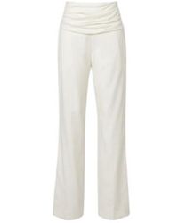 TOVE - Ruched Virgin Wool Wide-Leg Pants - Lyst