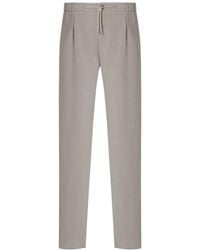 Giorgio Armani - Pleat-Detailing Linen Trousers - Lyst