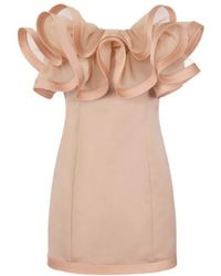 Elisabetta Franchi - Ruffled Mini Dress - Lyst