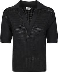 P.A.R.O.S.H. - P.A.R.O..H. Short-Sleeved Knitted Polo Shirt - Lyst