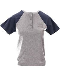 Miu Miu - Two-Toned Crewneck T-Shirt - Lyst