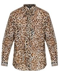 DSquared² - Tie Leopard-Print Buttoned Shirt - Lyst