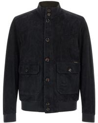 Moorer - Carlos Button-Front Bomber Jacket - Lyst