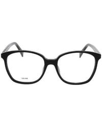 Celine - Logo-Print Square Glasses - Lyst