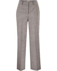 Peserico - Straight-Leg Tailored Pants - Lyst