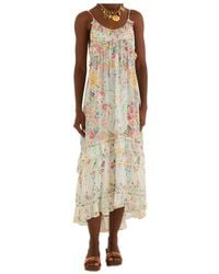 FARM Rio - Rendeira Floral-Print Ruffled Maxi Dress - Lyst