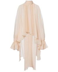 Blumarine - Asymmetric Georgette Blouse - Lyst
