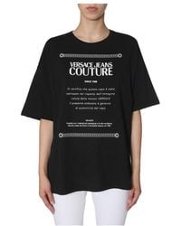 Versace Jeans Couture - T-Shirt With Round Neck And Short Sleeves - Lyst