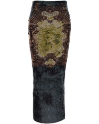 Jean Paul Gaultier - Medaillon Printed Tulle Skirt - Lyst
