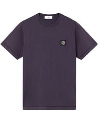 Stone Island - 2100027 Logo-Patch Cotton T-Shirt - Lyst