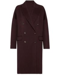 Brunello Cucinelli - Double-Breasted Coat - Lyst