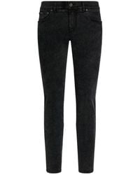 Dolce & Gabbana - Logo Tag Skinny Jeans - Lyst