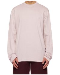 Rier - Crew Neck Knitted Cotton T-Shirt - Lyst
