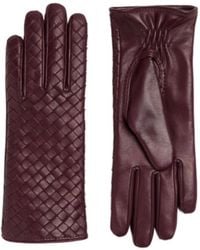 Bottega Veneta - Intrecciato Leather Gloves - Lyst